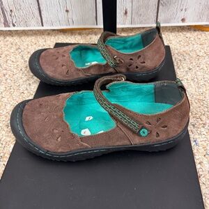 Jambu Greenwich Brown Mary Jane Floral Cut Outs Shoes Size 5